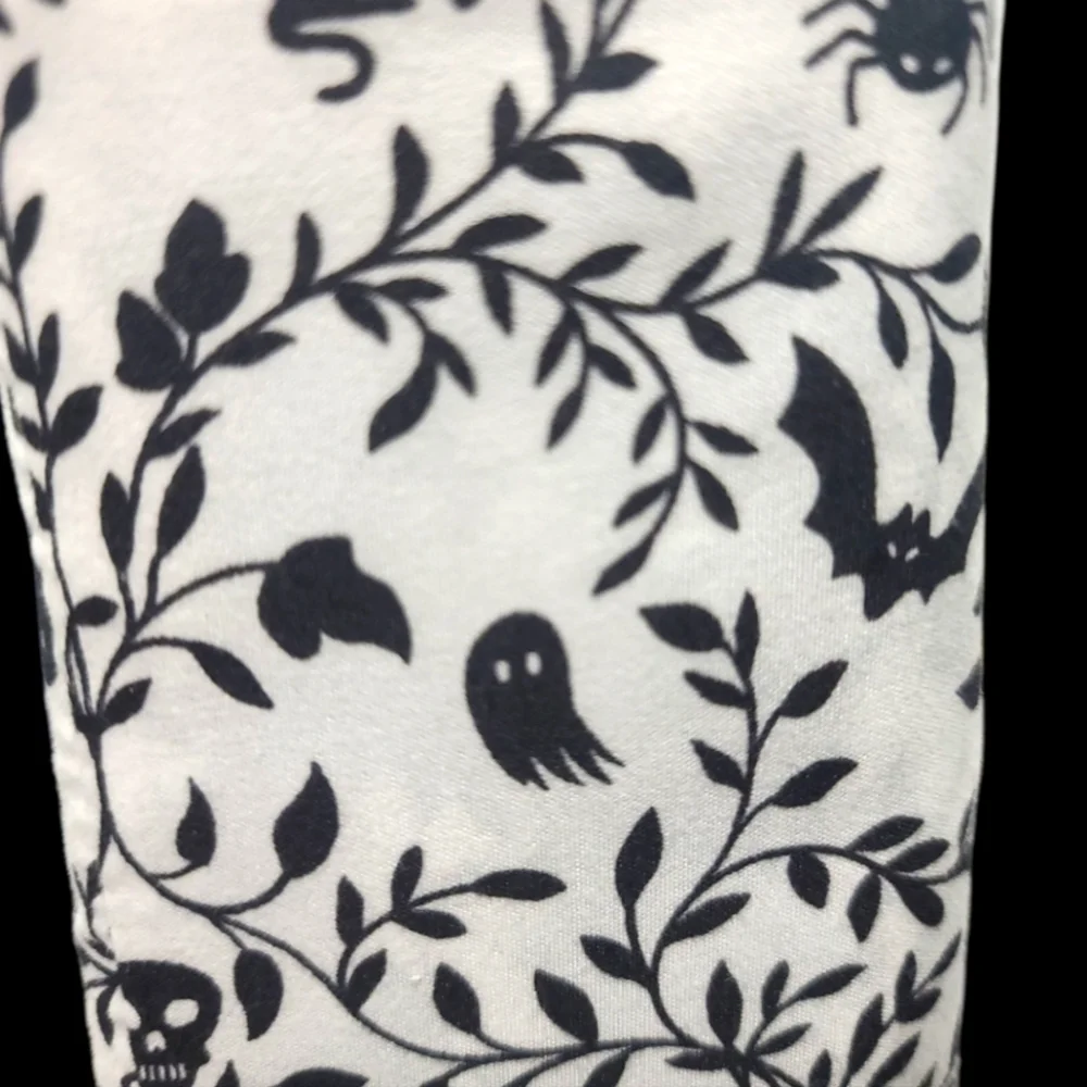 4pc LONDON KAYE Spooky Vines Halloween QUEEN Bed Sheets Black Cats Ghost Skull